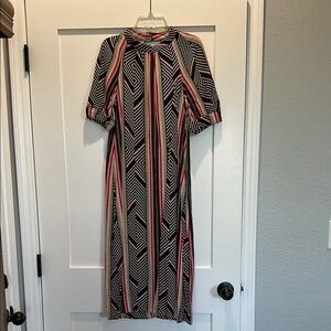 Anthropologie Striped Multicolor Midi Dress